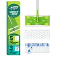 Swiffer Sweep & Mop Dry + Wet Floor Mopping and Sweeping Kit, 1 Device, 5 Dry Cloths, 3 Wet Cloths