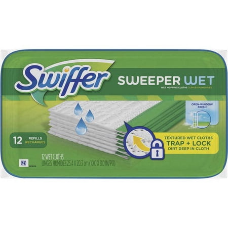 Swiffer Sweeper Wet Mop Refills - 10" Width - Cloth - White | Bundle of 10 Packs