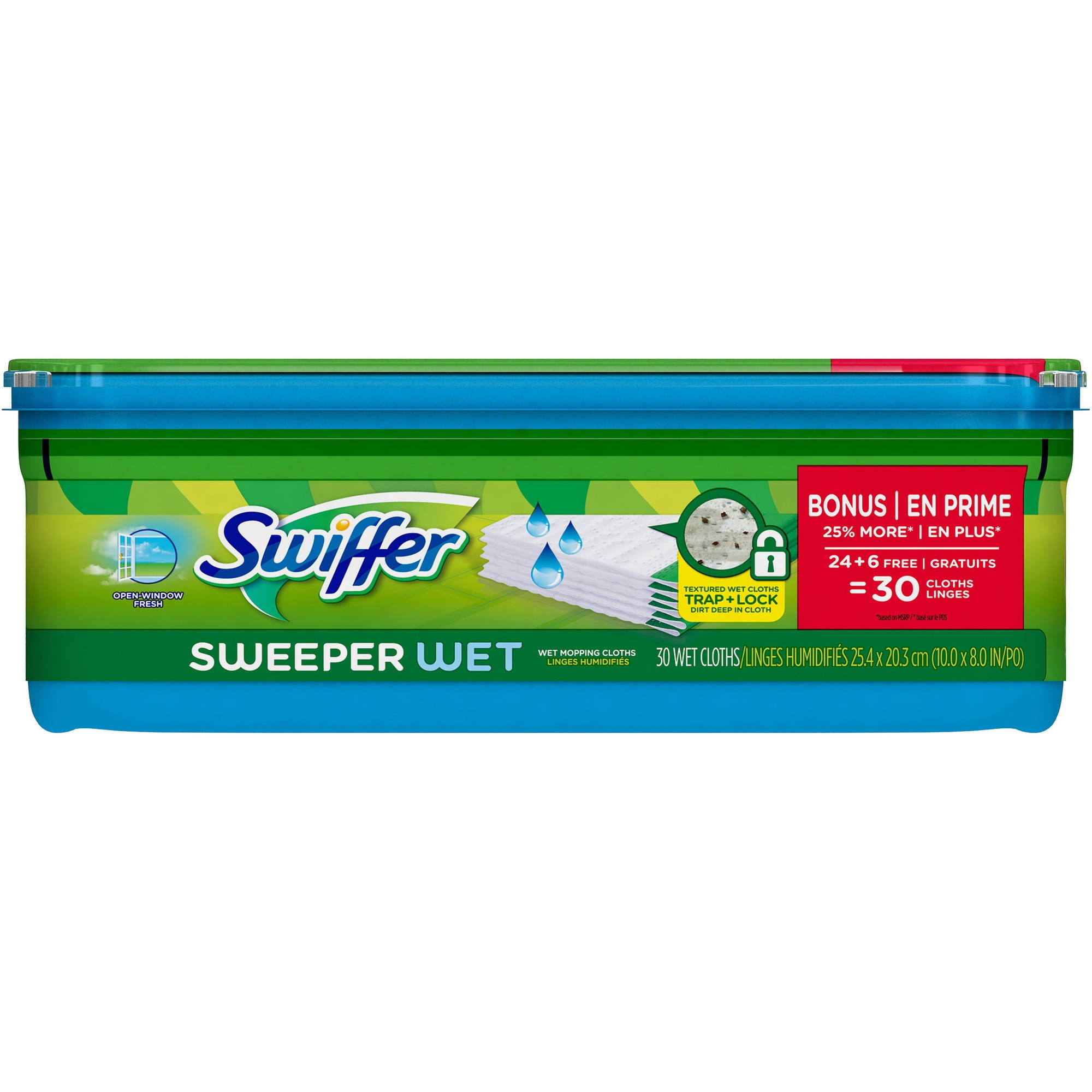 Swiffer Sweeper Wet Mopping Pad Refills, 30 count