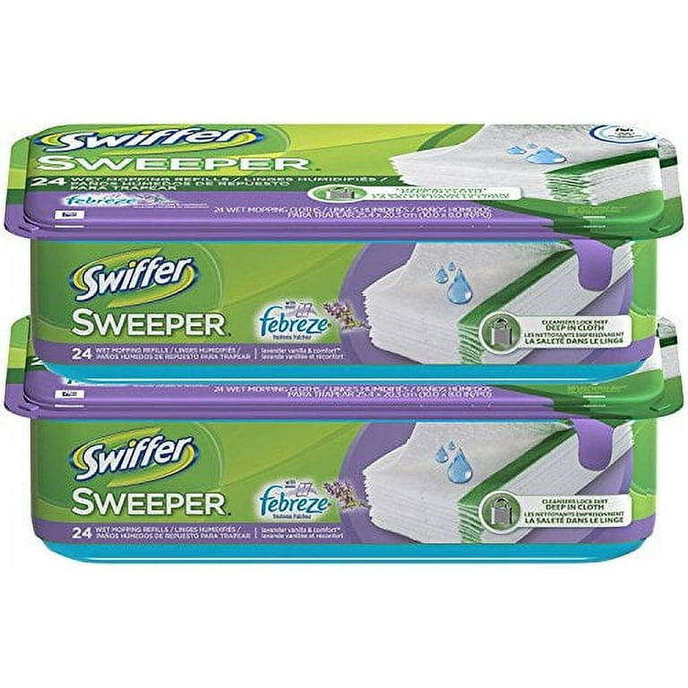Swiffer Sweeper Wet Mopping Pad Refills for Floor Mop with Febreze