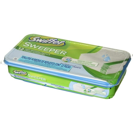 Swiffer Sweeper Wet Mopping Pad Refills for Floor Mop Open Window Fresh Scent 12 CountPack of 6 Residential Use, Standard Application