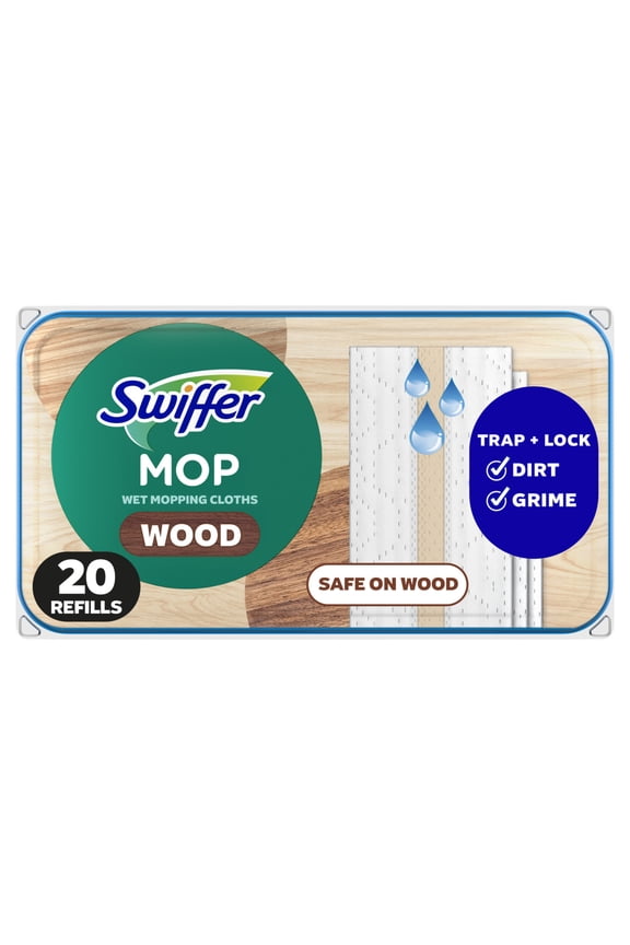 Sweeper Heavy Duty Wet Multi-Surface Cloth Refills, Floor Cleaner and Floor Mop, 20 count