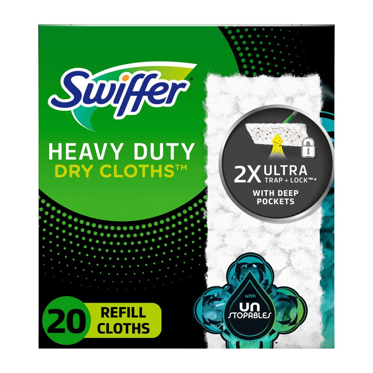 Swiffer Unstopables Fresh Heavy Duty Dry Cloths Refill - 20ct