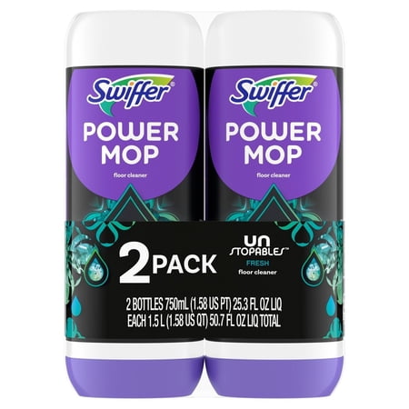 2X - Swiffer Unstopables Fresh PowerMop Floor Cleaner Refill - 2ct/50.7 fl oz