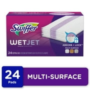 Swiffer Wet Jet Mop Cleaning Pads Refill, Floor Cleaner for Mopping Wood, Laminate, Tile, 24 Count