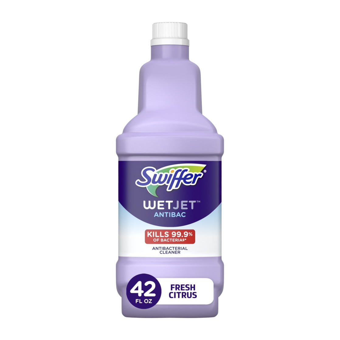 Swiffer Wet Jet Mop Refill Solution, Floor Cleaner, Antibacterial, 42.2oz