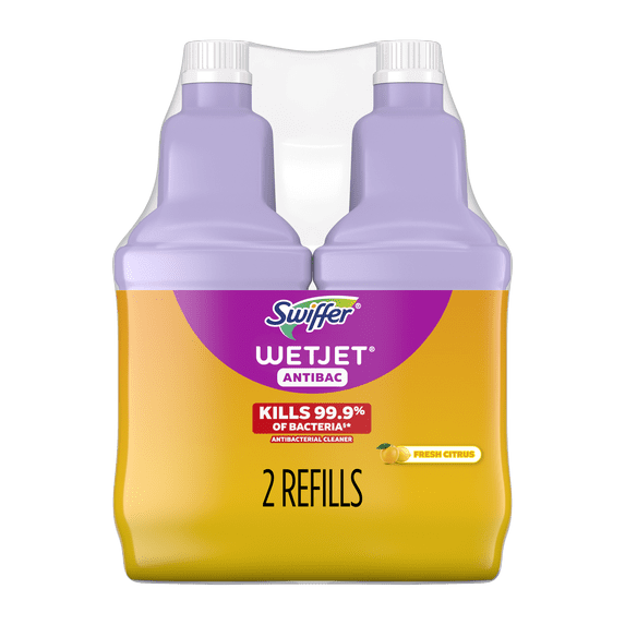 Swiffer Wet Jet Solution Refill, Antibac, 2 x 42.2 fl oz