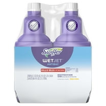 Swiffer Wet Jet Mop Refill Solution, Wood, Laminate, Tile, Floor Cleaner, Antibacterial, 42.2 fl oz, 2 Pack