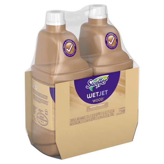 Swiffer Wet Jet Mop Wood Refill Solution, Hardwood Floor Cleaner for Mopping & Cleaning, 42.2 fl oz