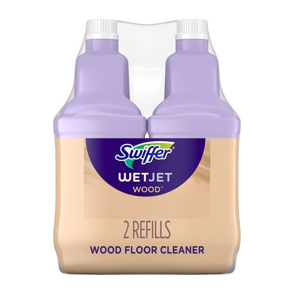 Swiffer Wet Jet Mop Wood Refill Solution, Hardwood Floor Cleaner for Mopping & Cleaning, 42.2 fl oz