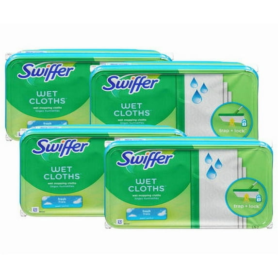 Swiffer Wet Mopping Pad Advanced Multi-Surface Refills, 12-Pack (4/Case)
