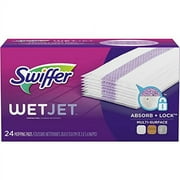 Swiffer WetJet Hardwood Floor Cleaner Spray Mop Pad Refill, Bathroom Cleaning Supplies, Hardwood Floor Cleaner, Multi Surface, 24 Count