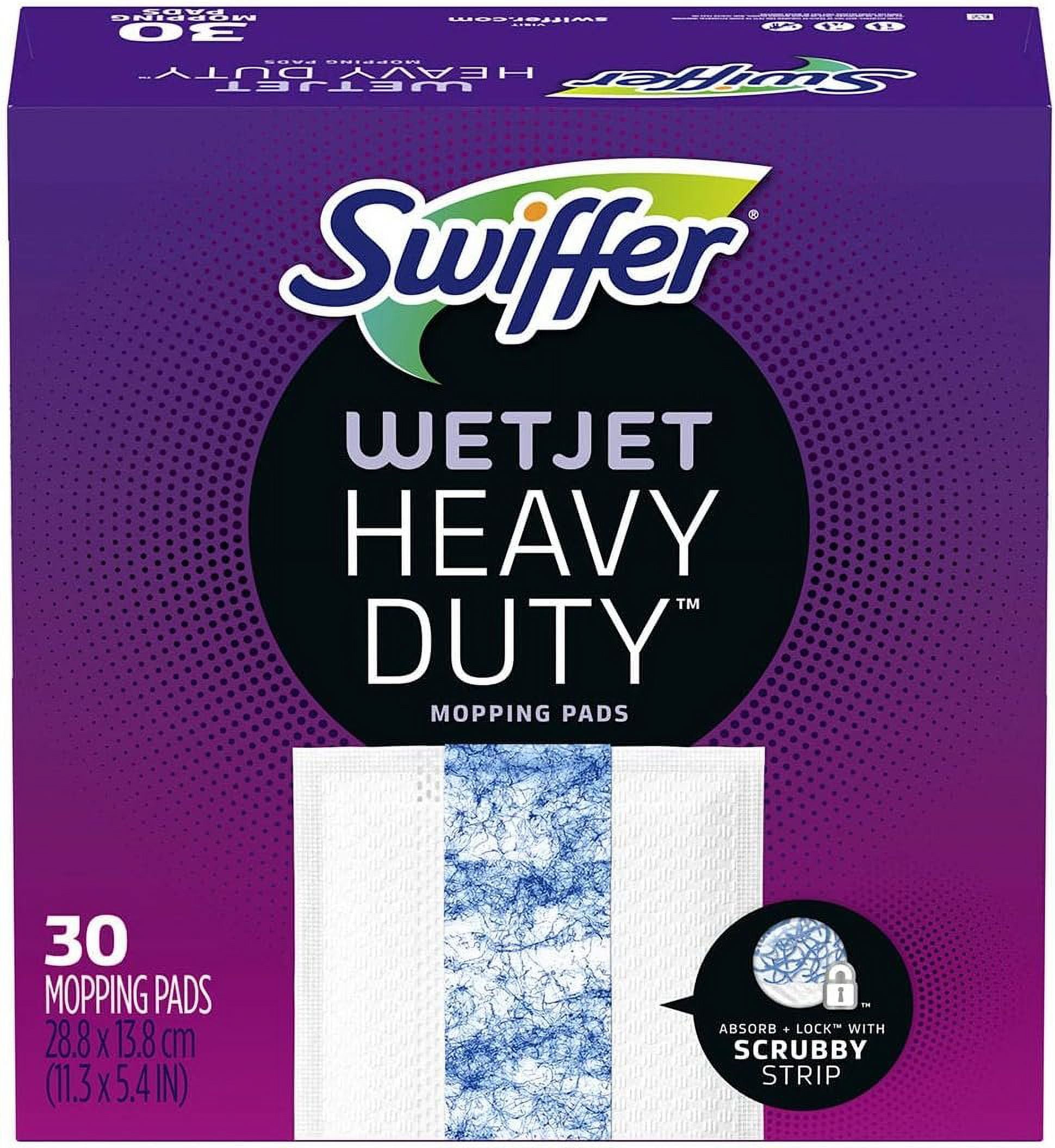 Swiffer WetJet Extra Power Mopping Pad with Scrubbing Strip, 30 Count