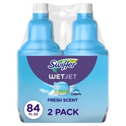 Swiffer WetJet Multi-Purpose Floor Cleaner Solution Refill, Open Window Fresh Scent (2 count, 42.2 fl oz each)