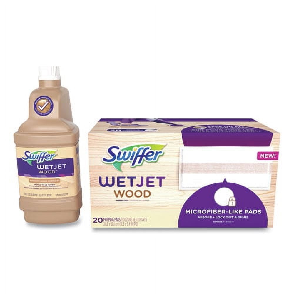 Swiffer WetJet System Wood CleaningSolution Refill with Mopping Pads
