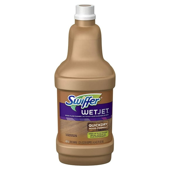 Swiffer WetJet Wood Floor Cleaner Solution Refill, Multi-purpose Blossom Breeze Scent Wet Jet Refills, 1.25 Liter Pack of 6