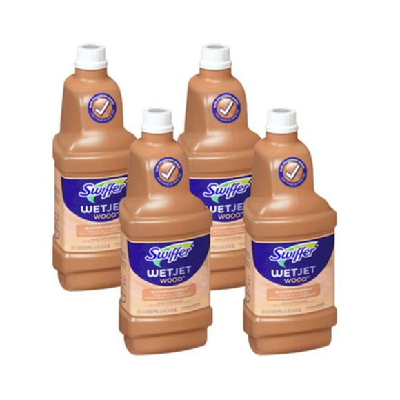 Swiffer WetJet Wood Floor Fast Drying Cleaner Refill - 1.25 L (4/Case)