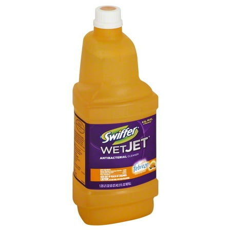 Swiffer WetJet Spray Mop Antibacterial Floor Cleaner, Febreze Sweet Citrus and Light Scent, 42.2-Ounce (Pack of 6) (Packaging May Vary)