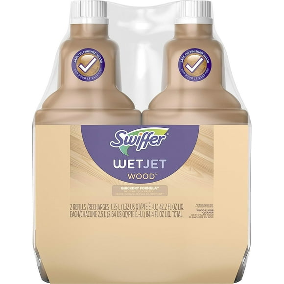 Swiffer Wetjet Wood Floor Cleaner Solution Refill, 42.2 Oz - 2 Pack C29