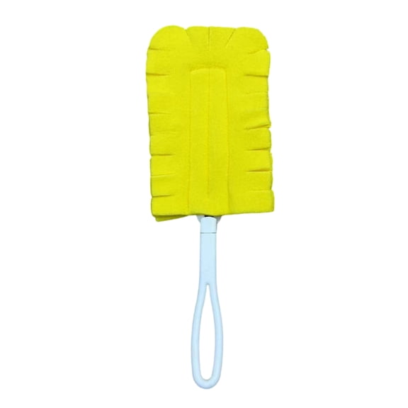 Swiffer360 Reusable Microfiber Duster with Handle, Washable Lint-Free Cloth, Dry & Wet Use for Home Cleaning, Yellow