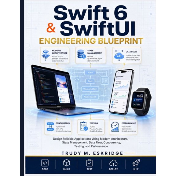 The Modern Engineer's Library Swift 6 & SwiftUI Engineering Blueprint: Design Reliable Applications Using Modern Architecture, State Management, Data , (Paperback)