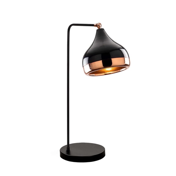 Swift Beacon Midnight Gloss Desk Lamp - Table Lamp for Living Room, Bedroom, Office, and Desk, Robust Metal Body with Shiny Black Finished