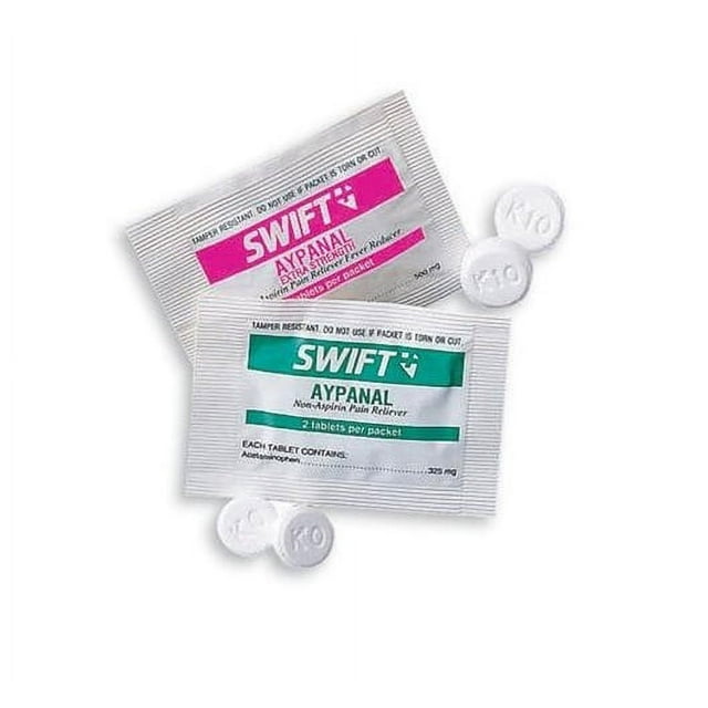 Swift First Aid 2 Pack Extra Strength Aypanal Non Aspirin Pain Reliever