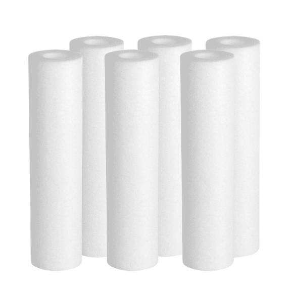Swift Green 10" x 2.5" 1-Micron Melt Blown Sediment Water Filter Cartridge, NSF/ANSI 42 Certified, High-Performance Replacement Filter for Water Filtration Systems (6 Pack)