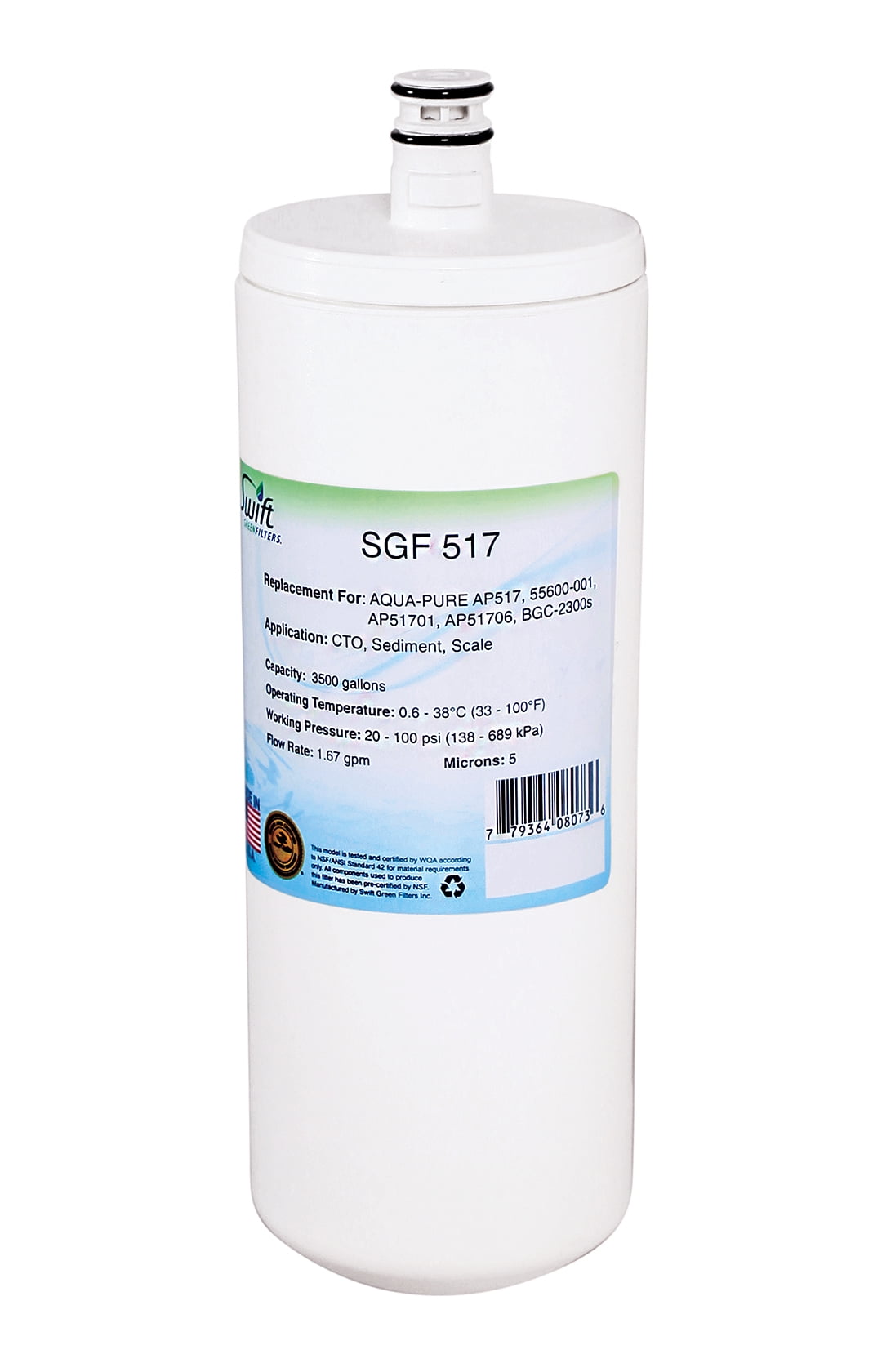 Swift Green Filters SGF 517 Replacement Water Filter for 3M CFS517 [1 ...
