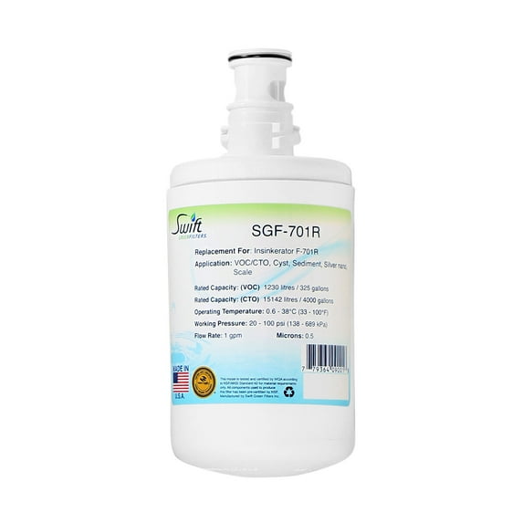 Swift Green Filters SGF-701R Replacement Water Filter for Insinkerator F-701R -1 Pack