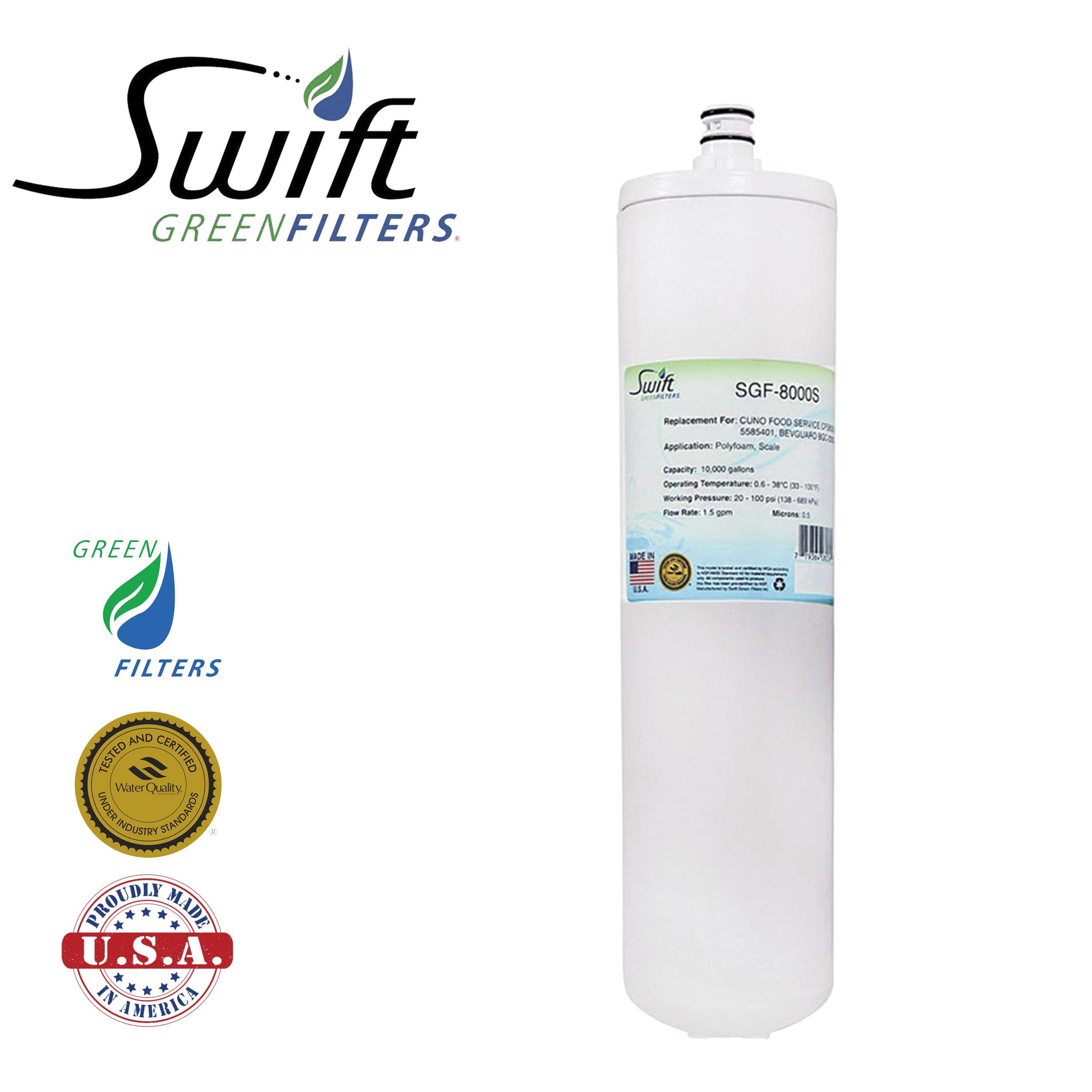 Sw 8000 Filter Swift Green Filters SGF-8000S Replacement for 3M CFS8000-S Commercial ...
