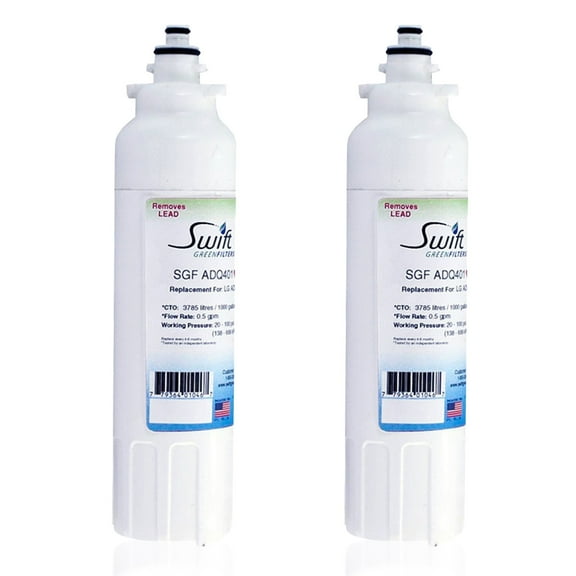 Swift Green Filters SGF-ADQ401 Rx Pharmaceutical Replacement for LG LT800P Refrigerators Water Filters(Pack of 2)