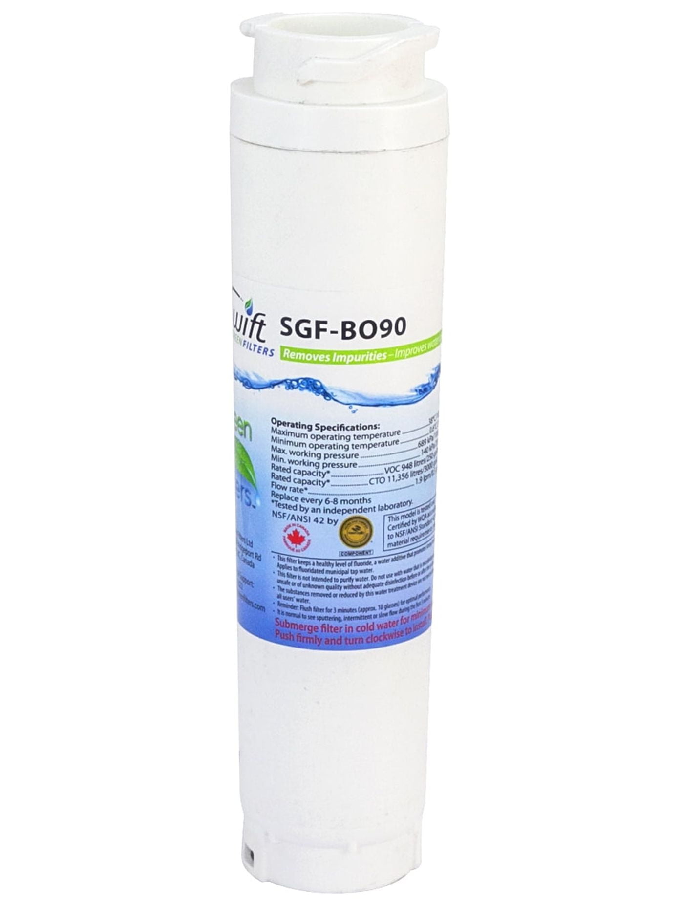 Swift Green Filters SGF-BO90 Compatible Refrigerator Water Filter for 644845,740570, BORPLFTR10-(2P)