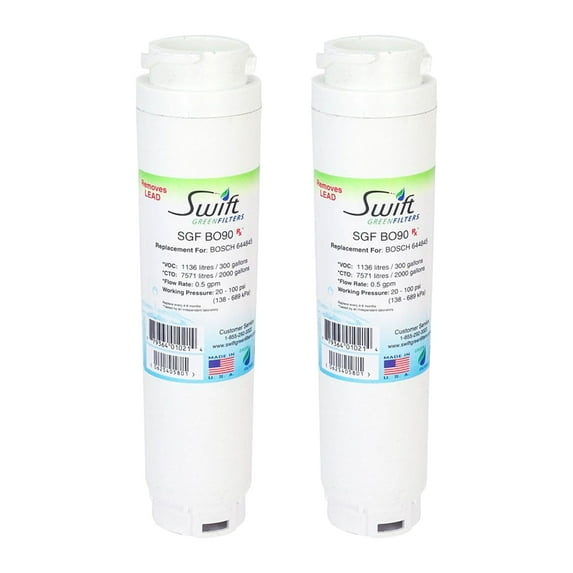 Swift Green Filters SGF-BO90 Rx Compatible Refrigerator Water Filter for 644845, BORPLFTR10 (2 Pack)