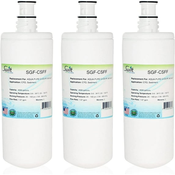 Swift Green Filters SGF-CSFF-3P Water Filter, 3 Pack, White, 3 Count