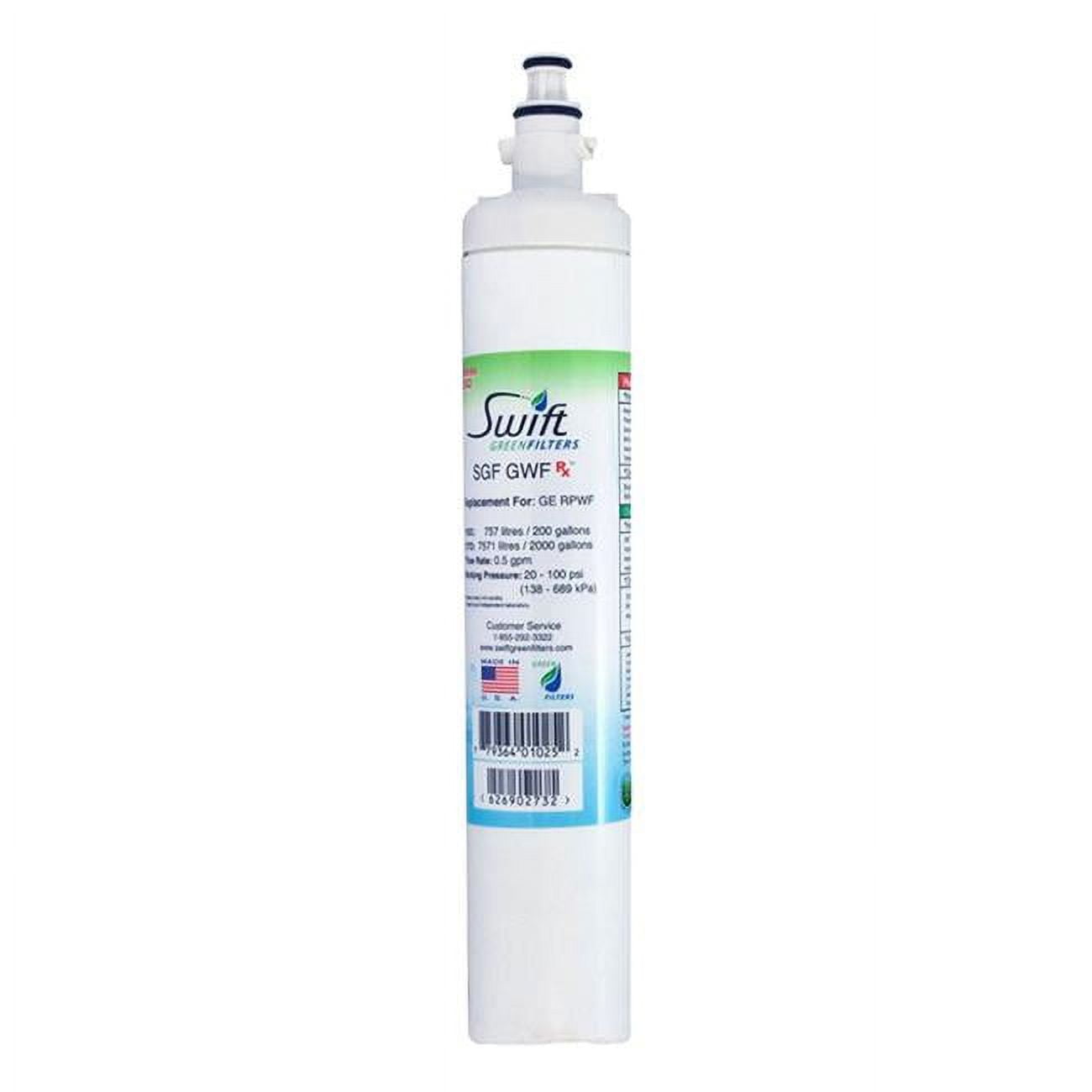 Swift Green Filters SGF-GWF Rx Compatible Refrigerator Water Filter for GWF, RPWF, WSG-4 (1 Pack)