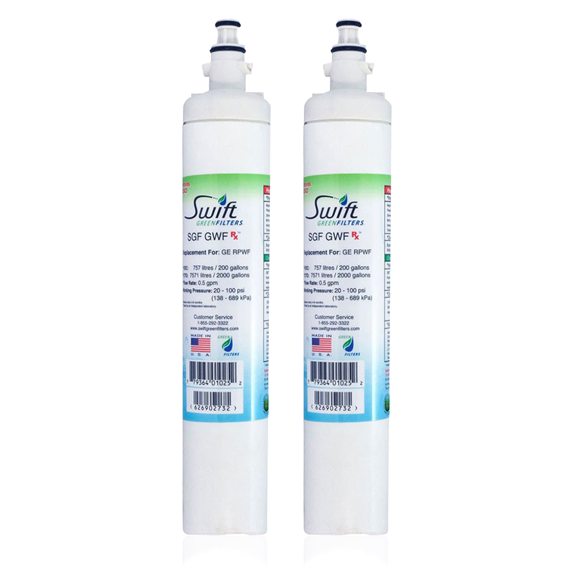 Swift Green Filters SGF-GWF Rx Pharmaceutical Replacement for GE RPWF Refrigerators Water Filters