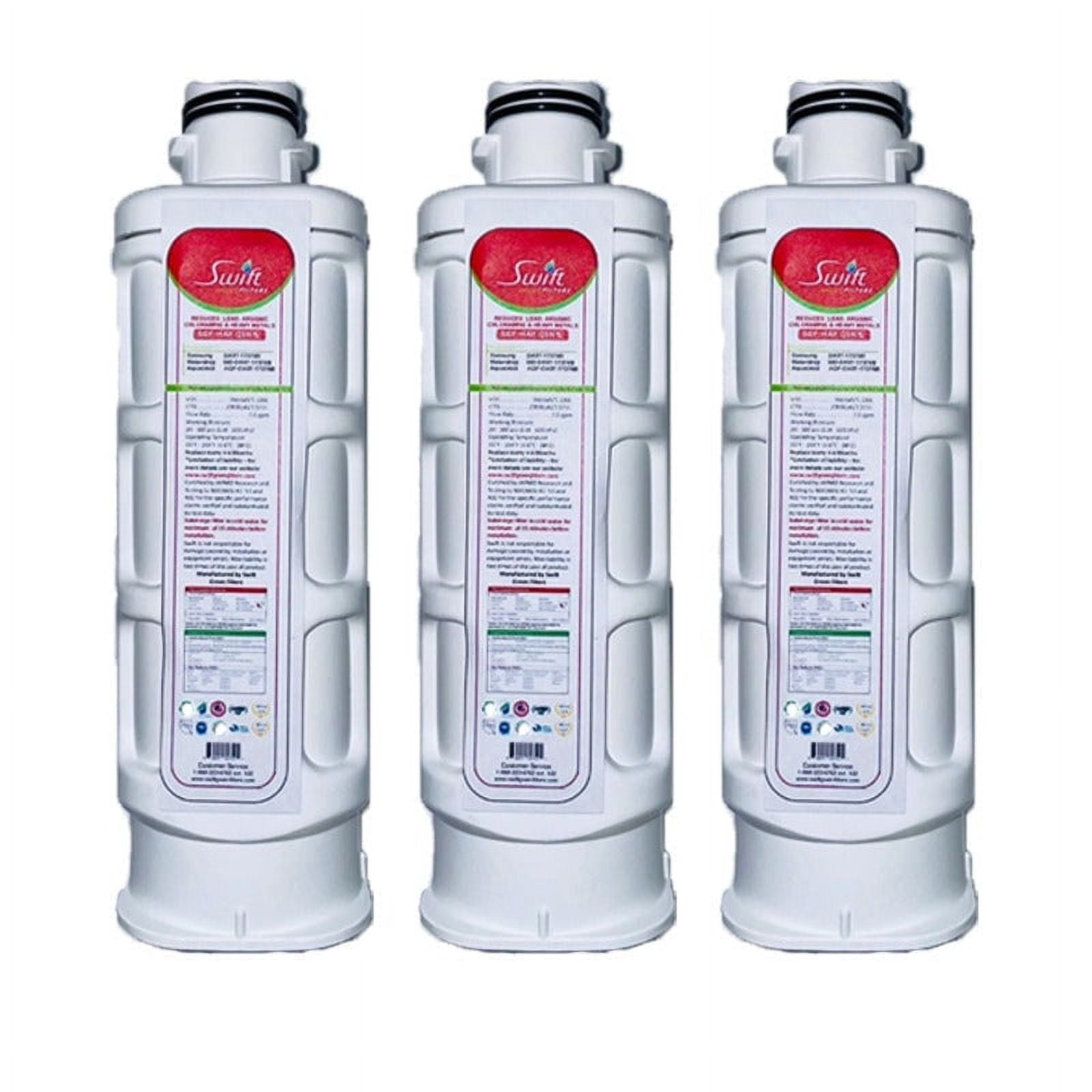 Swift Green Filters SGF-HAFQIN Rx Compatible Refrigerator Water Filter for DA97-17376B, DA97-08006C, HAF-QIN/EXP(3 Pack)