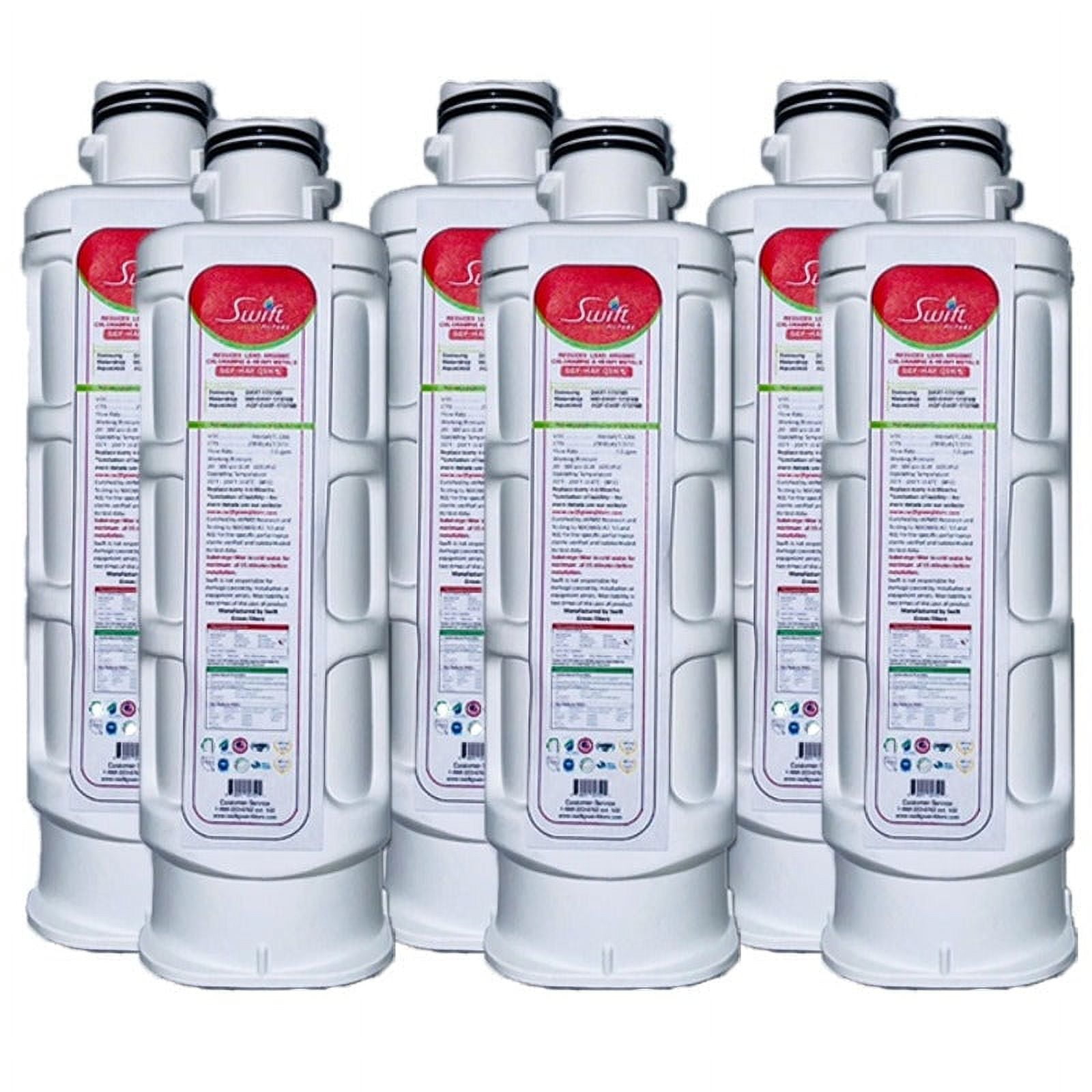 Swift Green Filters SGF-HAFQIN Rx Compatible Refrigerator Water Filter for DA97-17376B, DA97-08006C, HAF-QIN/EXP(6 Pack)