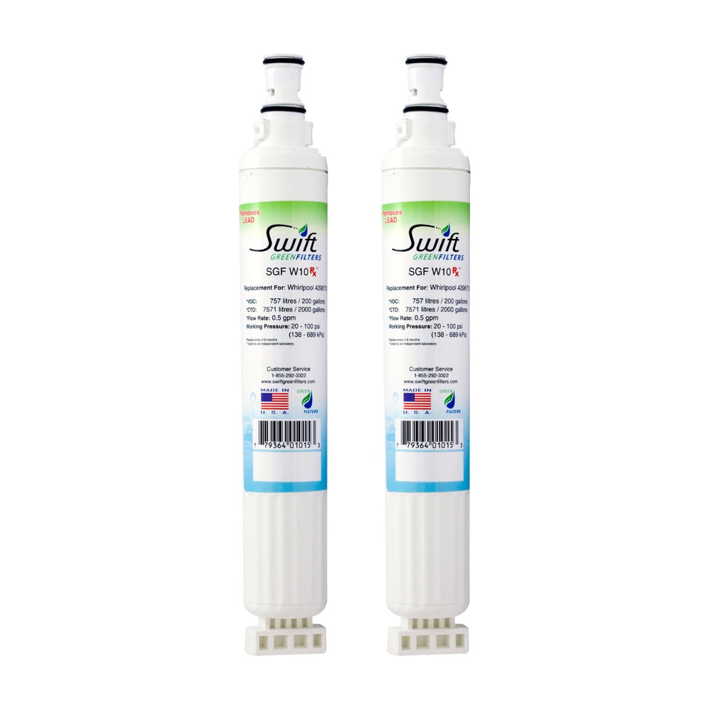 Swift Green Filters SGF-W10 Rx Compatible Refrigerator Water Filter for 4396701, EDR6D1, (2 Pack)
