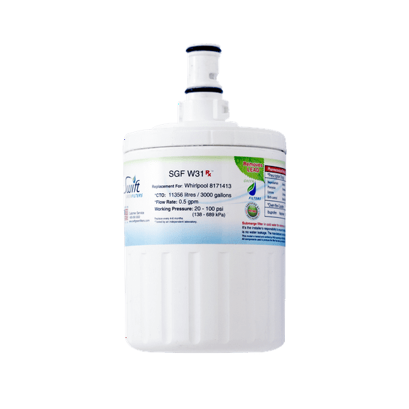 Swift Green Filters SGF-W31 Rx Pharmaceuticals Replacement Water Filter for Whirlpool 46-9002, 8171413 ,FILTER 8 - 1 Pack