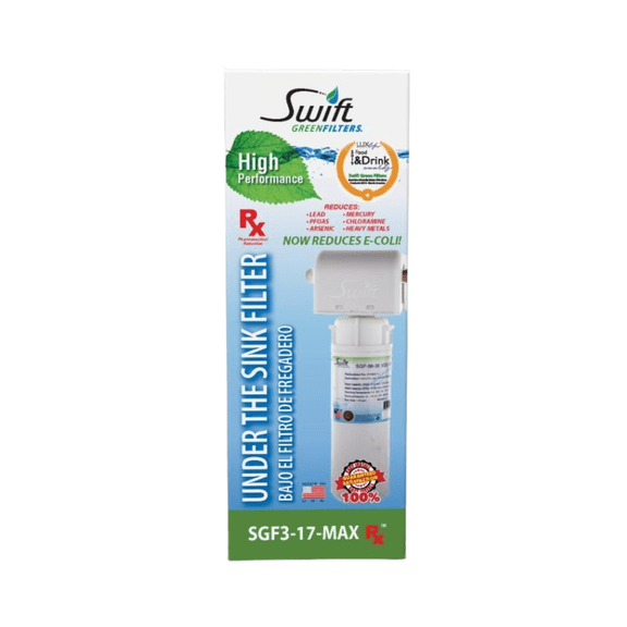 Swift Green Filters SGF3-17MAX-Rx Multi-Stage Under Sink Water Filter System | High Capacity, Eco-Friendly, Direct Connect | Made in USA