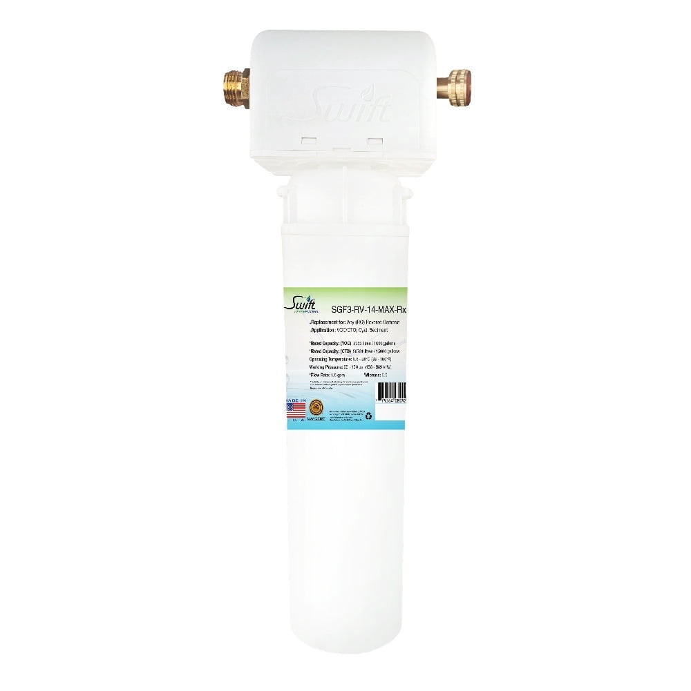Swift Green Filters SGF3-RV14-MAX-RX– Multi-Stage Under Sink Water Filter System | High Capacity, Eco-Friendly, Direct Connect | Made in USA