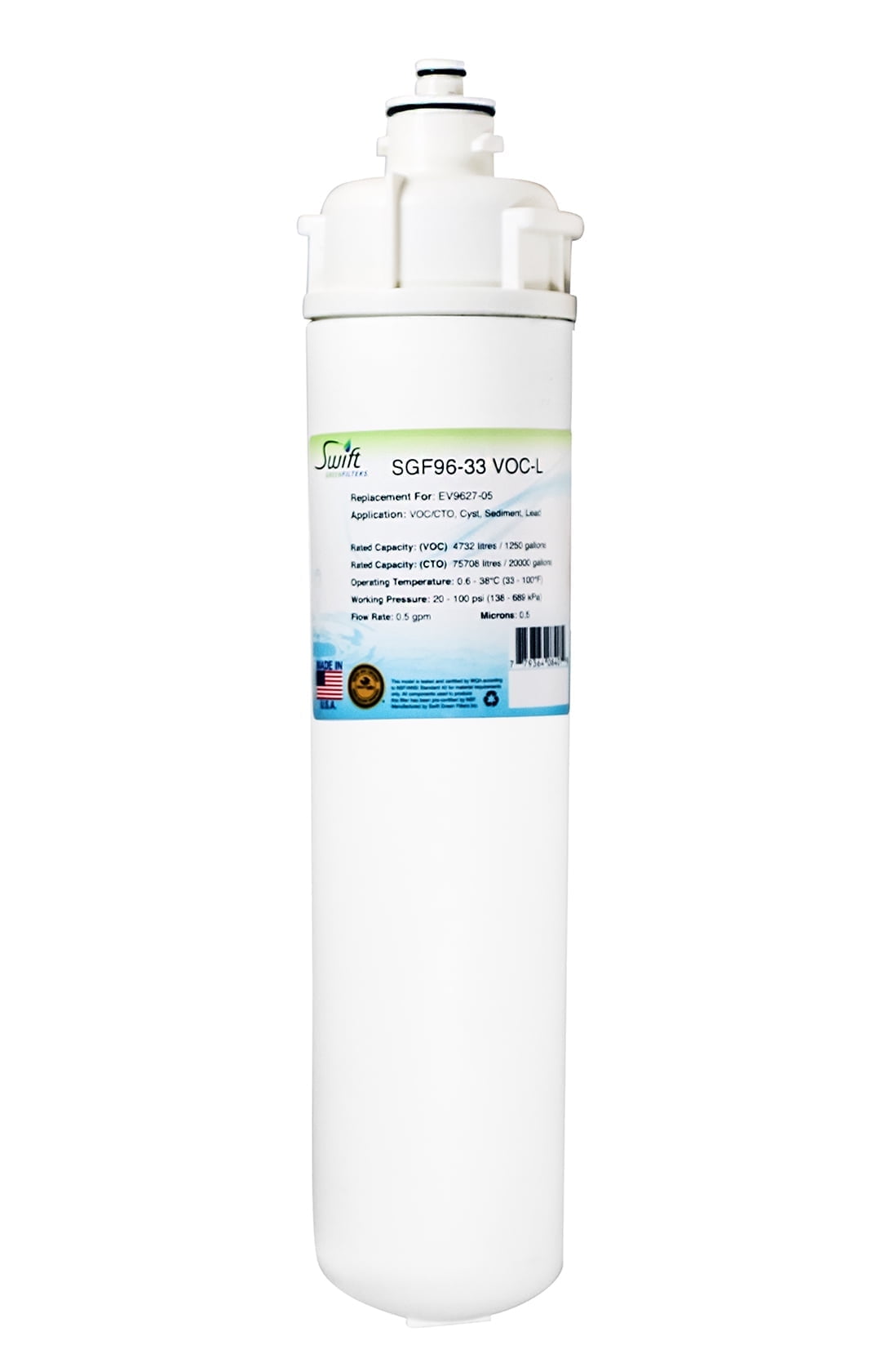 Swift Green Filters SGF96-33 VOC-L Replacement Water Filter for Everpure EV9627-05,1 Pack