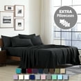 thumbnail image 1 of Swift Home 6-Piece Soft Lightweight Black Microfiber Sheet Set with Extra Pillowcases, Full, 1 of 5