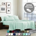 thumbnail image 1 of Swift Home 6-Piece Soft Lightweight Mint Microfiber Sheet Set with Extra Pillowcases, King, 1 of 5