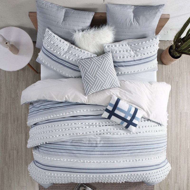 Swift Home Anahita 100 Cotton Clipped Dot Stripe Jacquard 5Piece