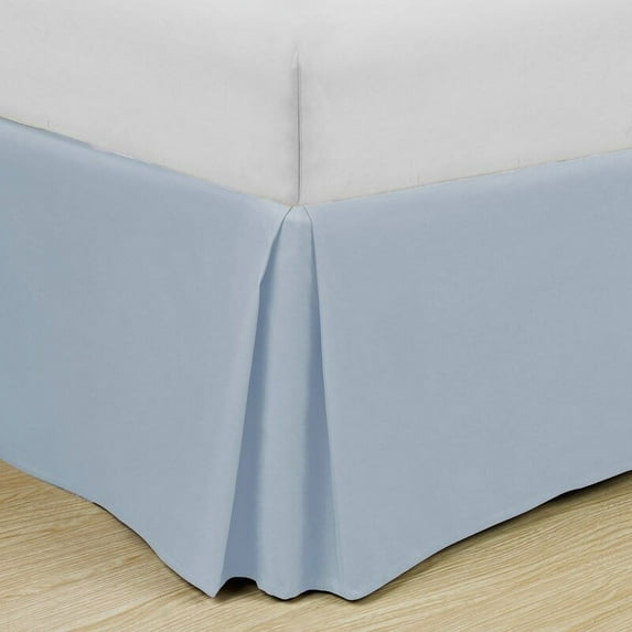 Swift Home Basics Pleated Microfiber 14-inch Drop Bed Skirt Blue Fog King