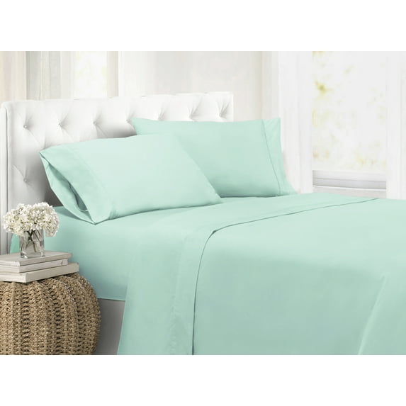 Swift Home Modern Ultra Soft 4-Piece Mint Easy Fit Microfiber Sheet Set, King