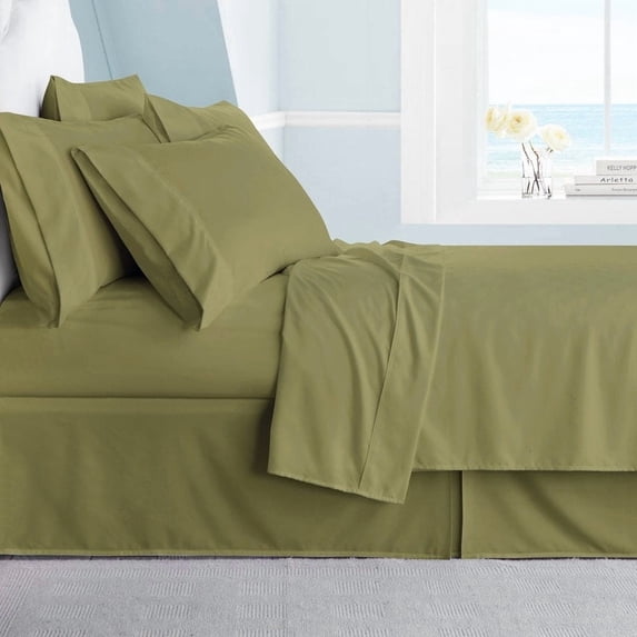 Swift Home Premium Ultra Soft Microfiber 6-Piece Sheet Set with Extra Pillowcases Sage Twin XL